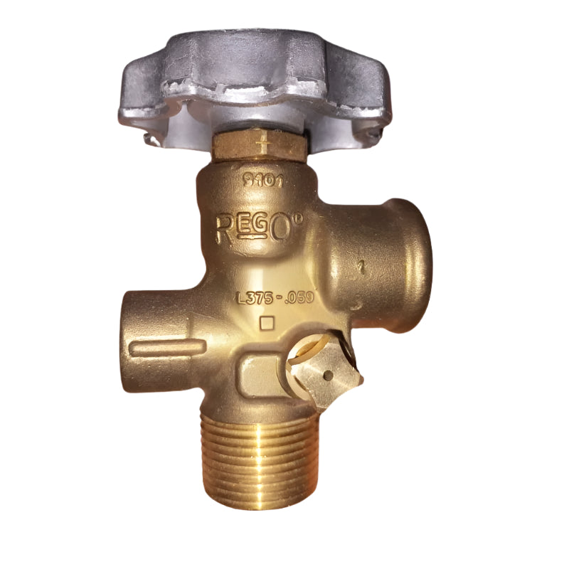 9101DNP157 VAPOR SERVICE VALVE BRASS (3/4" M.NPT X F.POL CGA510) REGO USA