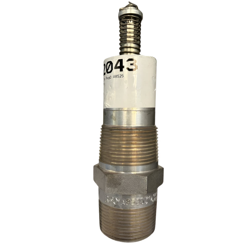 A8525 EXCESS FLOW VALVE CONTAINER HALF COUPLING STEEL (1-1/4" M.NPT X 1-1/4" M.NPT) 35GPM REGO USA