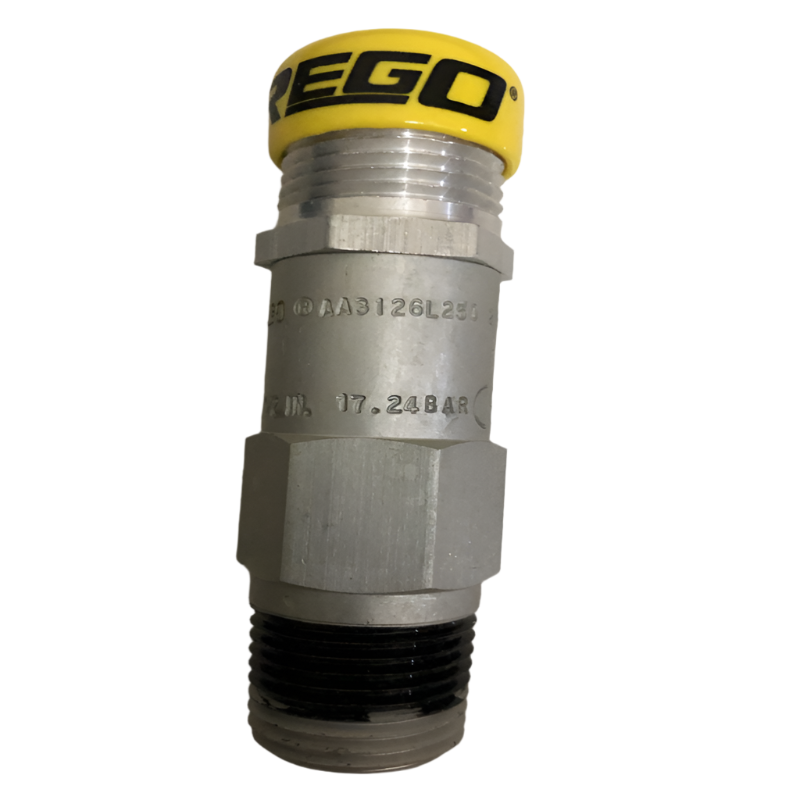 EXTERNAL PRESSURE RELIEF VALVE FOR AMMONIA 1/2" MNPT 250PSI REGO AA3126 L250