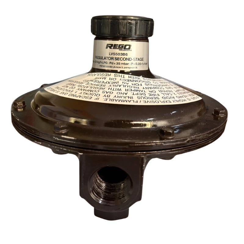 LV5503B6 REGULATOR 35KG/HR (3/4" F.NPT X 3/4" F.NPT) (37 MBAR) REGO USA