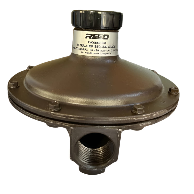 LV5503B8 REGULATOR 50KG/HR (3/4" F.NPT X 1" F.NPT) (37MBAR) REGO USA