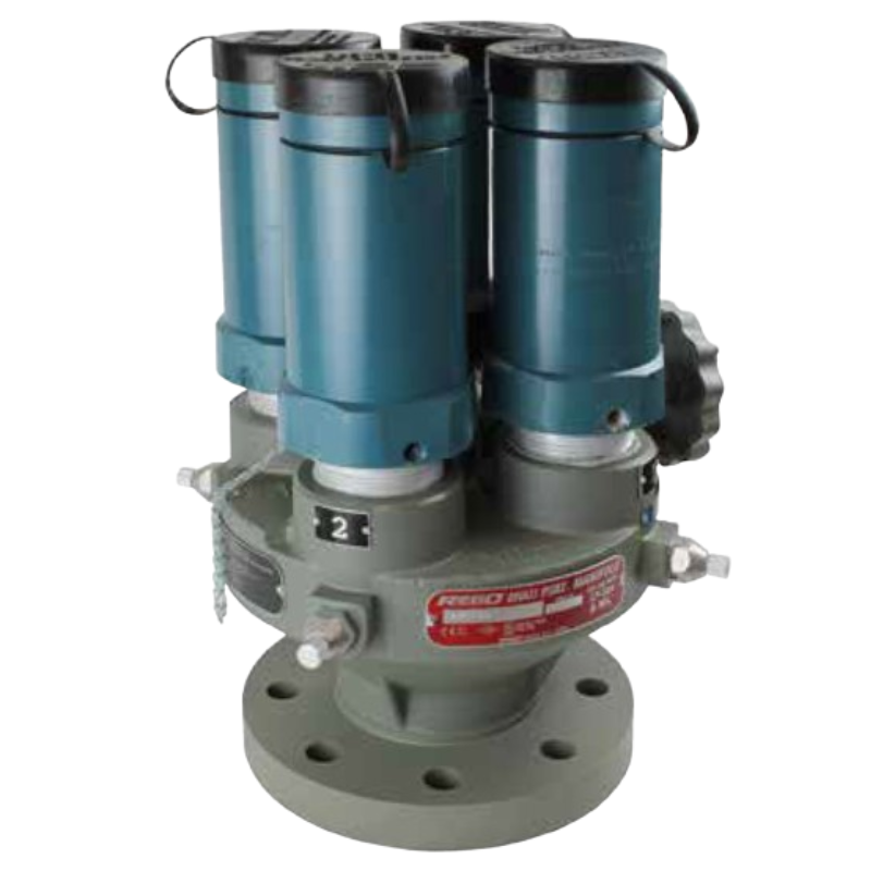 MULTIPORT SAFETY RELIEF VALVE 290PSIG 4" FLNG (4NOS X A3149MG) STAINLESS STEEL REGO A8574G