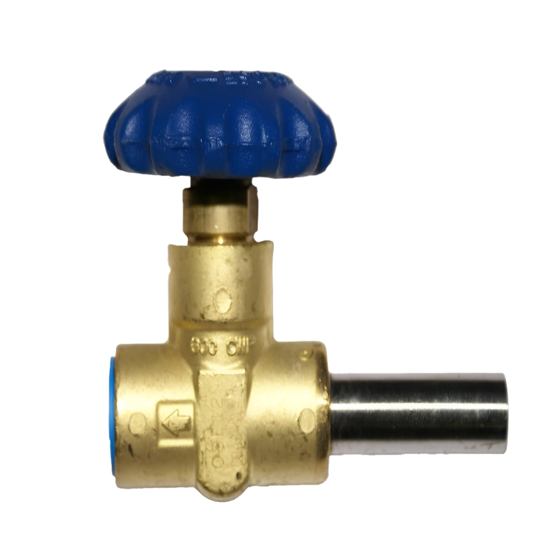 SHORT STEM VALVE CRYOGENIC (0.675"OD X 3/8" F.NPT) BLUE HANDLE REGO T9464ADAB